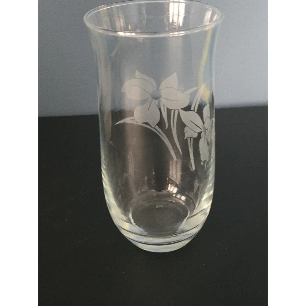 Crystal Clear Industries Crystal Floral 16 oz Glasses Made In Turkey Replacement